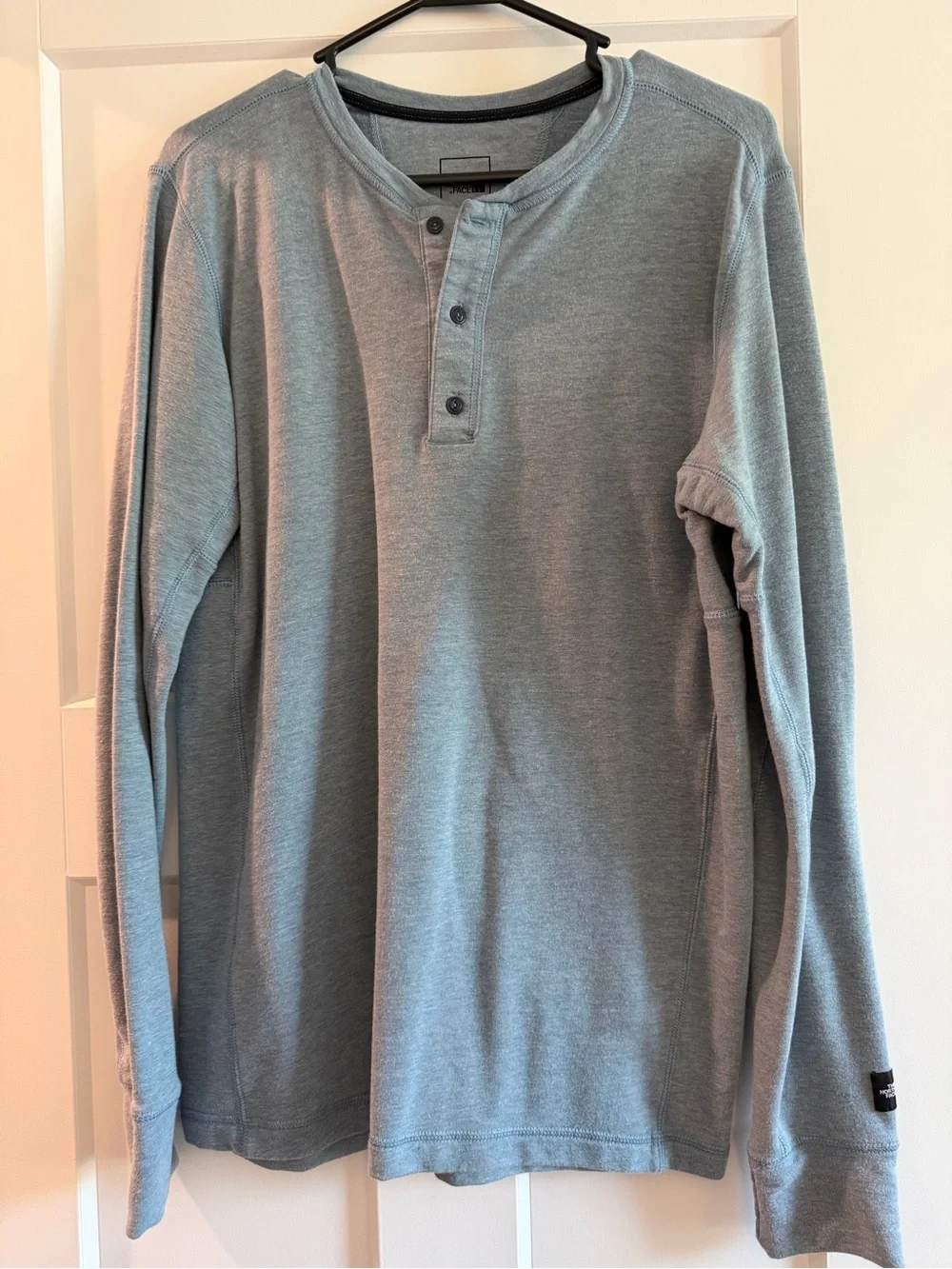 The North Face Men’s Long-Sleeve Henley in Dusty Blue